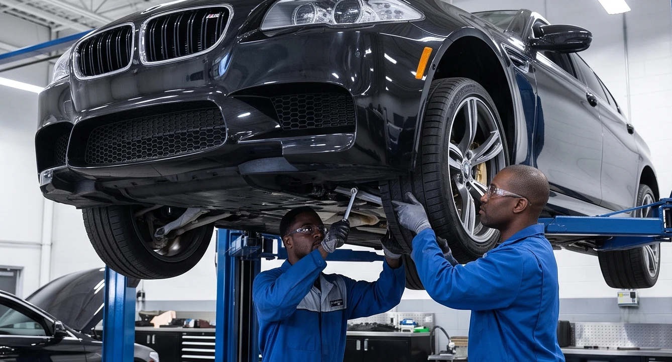 Import vehicle raised for inspection